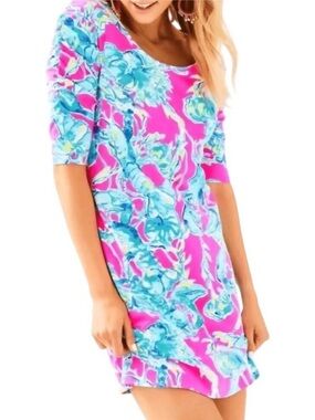 Lilly Pulitzer La Jolla Mini Dress Lobsters In Love Raz Berry Women’s Size XXS